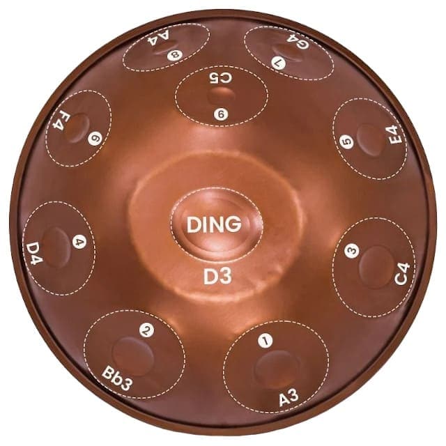 Handpan 10 notes Méditation Zyana