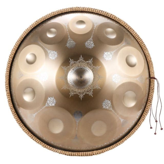 Handpan 9 notes Céleste Ambréa Doré / 10 Notes / 440 Hertz