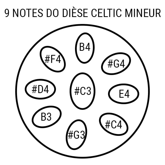 Handpan 9 notes Celtic Mineur Élégia