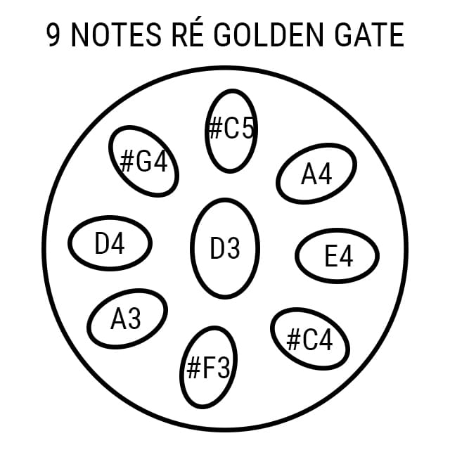 Handpan 9 notes Golden Gate Auralis